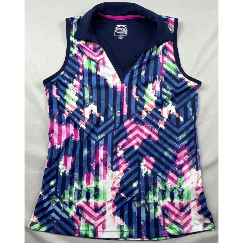 Slazenger Women’s Sleeveless Multi Color Golf Top XS